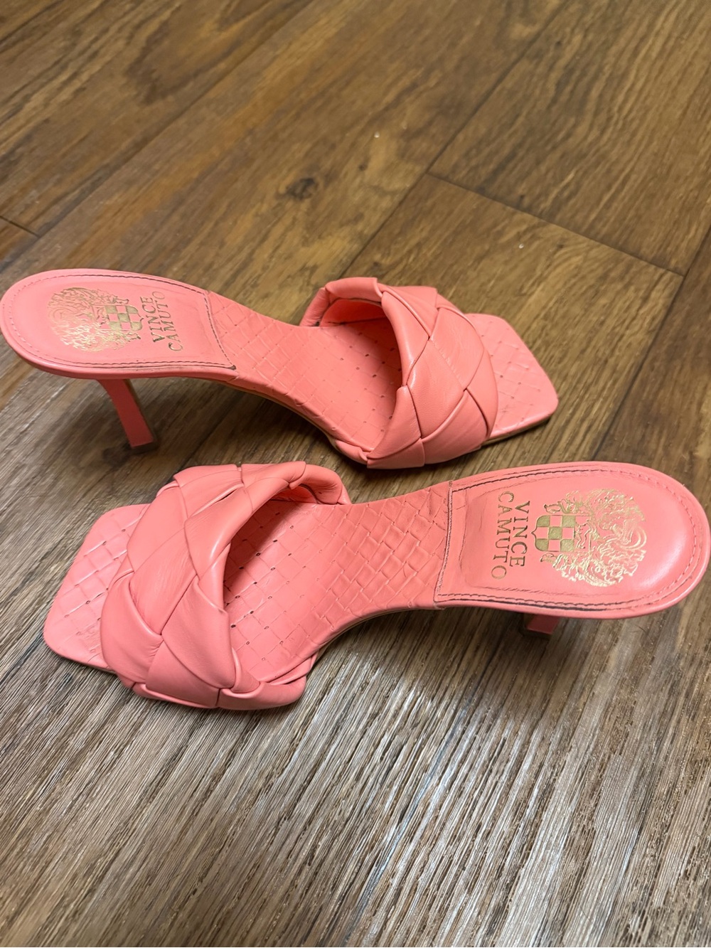 Vince Camuto Coral Woven Slide Heel Sandals - Picture 4 of 5